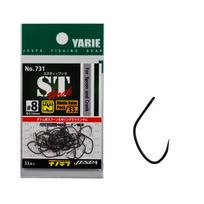 YARIE ST Hook No.731 Barbless Single Hook for Area Trout #8 juoda