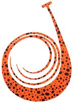 JACKALL Bing Bead Custom Tie King Curly Bright Orange Dot - oranžinė