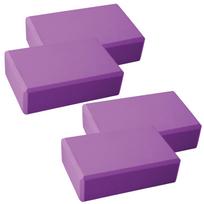 Active Island Yoga Core a447 Blocks, 4-Pack, EVA, Lightweight, Exercise, Fitness, Training, (Purple) violetinė