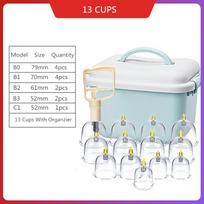 32 Cans Vacuum Cupping Body Massager Ventosa Suction Cups Jar Set Plastic Vacuum Suction Therapy Cupping Set Cans for Massage white