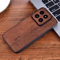 Prabangus odinis telefono dėklas Xiaomi 14 Ultra 13 Pro, smūgiams atsparus rėmelis, galinis dangtelis Xiaomi 14Pro Note 13 Ultra 13 For Xiaomi 13 ruda