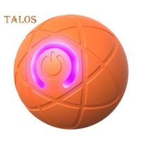 Pet Jumping Ball with LED Light Boredom Stress Relief Smart Interactive Cat Dog Toy Ball USB Rechargeable Electric Automatic Moving Shaking Ball Pet oranžinė