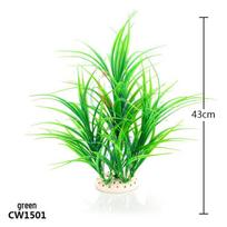 Yiren Akvariumo Kraštovaizdžio Plastikiniai Imitaciniai Vandens Augalai CW15 žalia
