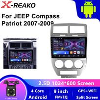 skirtas Jeep Compass MK Patriot 2007–2009 Radio 2 Din Android Stereo Ekranas GPS Autoradio Head Unit Carplay Automobilinis multimedijos grotuvas 4 core 1GB+32GB carplay