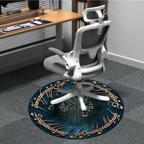 1pc Lord of the Rings Office Round Area Rug, Indoor Mat Suitable For Office, Under Office Chairs Bedroom Living Room Home Decor, Room Deco 80cm
