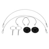 2pcs Universal CNC Billet Aluminum Racing Bonnet Hood Pin Latch Lock Appearance Kit juoda