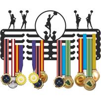 Custom Matte Black Metal Medal Hanger Wall Display Rack for Awards and Gifts Athletes Personalized