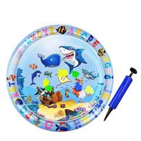 Interactive Sensory Play Mat with Air Pump Summer Cooling Pad Cat Water Sensor Play Mat for Indoor Cats white