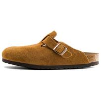Birkenstock Boston Soft Footbed Suede Leather Narrow Mink Unisex Sneakers Brown 1009543 36
