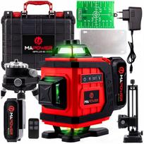 Kryžminis lazerinis nivelyras 360° 4D su žaliu spinduliu ir elektroniniu kompensatoriumi