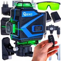 Kryžminis 360° 4D lazeris žalias GEKO, 2 akumuliatoriai, dėklas, priedai