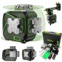 Kryžminis lazerinis nivelyras 4D, 16 linijų, 360°, su nuotoliniu valdymu, 45 m, 0,2 mm/m