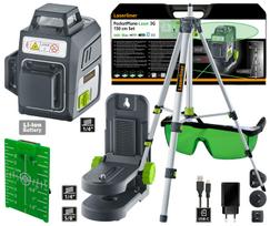 Kryžminis žalias lazeris su stovu ir dėklu Laserliner PocketPlane, 4 metų garantija