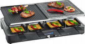 Raclette kepimo grilis Clatronic RG1400W su akmeniu, 8 keptuvėlės