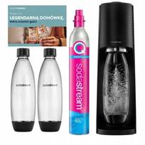 Gazuoto vandens aparatas SodaStream Terra juodas, 2 buteliai, CO2 balionėlis, receptų el. knyga
