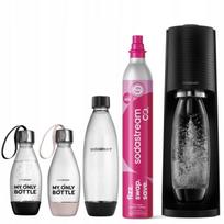 Vandens prisotinimo aparatas SodaStream Terra juodas, su 3 buteliais ir CO2 balionėliu