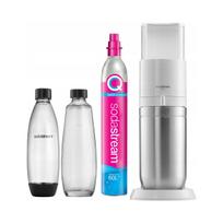 Gazuotuvas SodaStream DUO baltas, belaidis, su 1 l buteliu ir stikline karafe