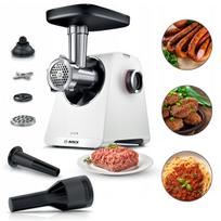 Mėsmalė Bosch Series 6 MFWS607W, 2100 W, atbulinės eigos funkcija, 8 dydžio kamera