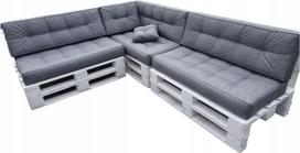 Pagalvių rinkinys 3 paletėms, 8 vnt., 120 x 60 cm, pilka, tiesinė atrama