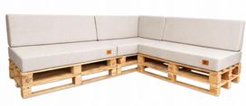 Sodo pagalvių komplektas su atrama, 3 vnt., 120x80 + 40x120