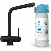 Vandens filtravimo sistema Dafi Flow Comfort D-1 su HERO trijų krypčių maišytuvu, juoda