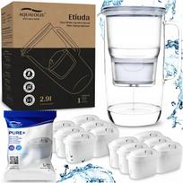 Vandens filtras ąsotis ETIUDA baltas + 12 PURE+ keičiamų kasečių