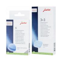 JURA nukalkinimo tabletės 9 vnt. + valymo tabletės 6 vnt. rinkinys