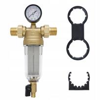 Mechaninis vandens filtras su savaiminiu valymu, 3/4" DN20, su manometru ir praplovimu