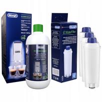 Nukalkinimo skystis DeLonghi 500 ml ir 3 vnt. DeLonghi vandens filtrų