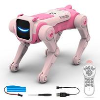 Pažangus RC robotas šuo Nuotolinio valdymo elektroninis šuniukas Išmanus interaktyvus Stunt šokis Programuojamas Bioninis žaislas Vaikams Dovana