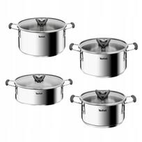 Puodų rinkinys Tefal Opti'Space G7378S55, indukcijai, nerūdijantis plienas, 8 vnt.