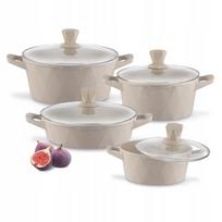 Puodų rinkinys Konighoffer Corte, indukcijai, marmuriniai dangčiai, 20/24/28 cm