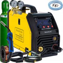 Suvirinimo aparatas MAGNUM MIG 213 SYNERGY, MIG/MAG, MMA, TIG, FLUX, 200A, 230V, SET4