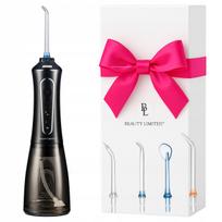Belaidis juodas burnos irigatorius, 300 ml, 4 antgaliai, 5 režimai, IPX7, 30W