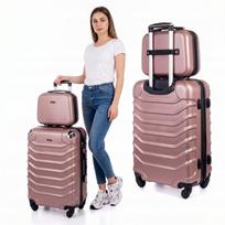 Vidutinio dydžio lagaminas ir kosmetinė, 2 dalių rinkinys