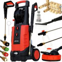 Aukšto slėgio plovimo įrenginys BLACKSMITH 380B-I, žalvarinė pompa, savisiurbis, TURBO priedai, rinkinys