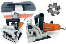 Medienos freza TOOLSON PRO-DF 860, 860 W, lagaminas ir frezavimo peilis