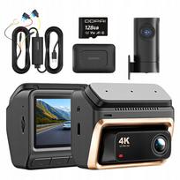 Vaizdo registratorius DDPAI Z60 Pro su galine kamera, laidų komplektu ir 128GB atmintimi