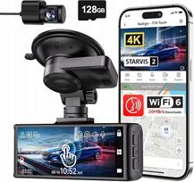 Vaizdo registratorius REDTIGER F7NT 4K, dviguba kamera, 128GB, lietimui jautrus ekranas, GPS