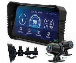 Motociklo vaizdo registratorius Navitel MS850 Dual su GPS, priekinė ir galinė kamera