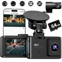 Automobilinė vaizdo registratorius 4K Ultra HD su WiFi ir galinio vaizdo kamera