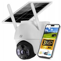 Lauko saulės kamera su SIM kortele, 4G, 3MPx, pasukama