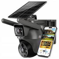 Saulės energija maitinama apsukama Zintronic V33 apsaugos kamera, GSM 4G, 6MP, pilka