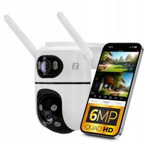 Lauko IP WiFi kamera ICSEE, pasukama, 6MPx Ultra HD, dvi objektyvai