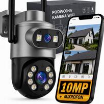 Lauko WiFi kamera, 10 MP, su sukiojama galvute, dvigubu signalu ir priartinimo funkcija