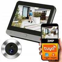 Durų akutė su WiFi kamera, Full HD, naktinis režimas, 5000mAh, 3MP