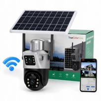 Lauko saulės kamera, PTZ, 4K, 6MP, IP67, dvi objektyvai, 3 kartų priartinimas, WiFi