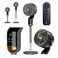 Pastatomas ventiliatorius su 3D osciliacija, 8 greičiais, aromaterapija, nuotoliniu valdymu ir LED