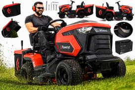 Sodo traktorius FAWORYT, 84 cm, Loncin variklis, 250 l surinktuvas