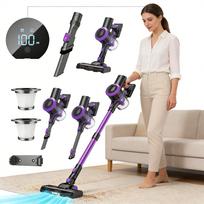 Vertikalus bevielis dulkių siurblys, 400 W, rankinis, be maišelio, su 2-in-1 trumpu šepečiu